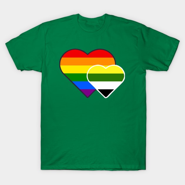 Skolisexual Double Heart T-Shirt by Blood Moon Design